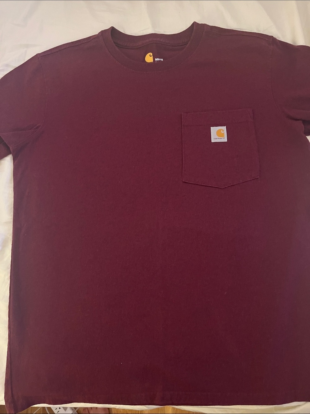 Carhartt Short Sleeve Pocket Tee - Burgundy M